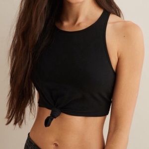 aerie Black Yoga Sports Bra Small